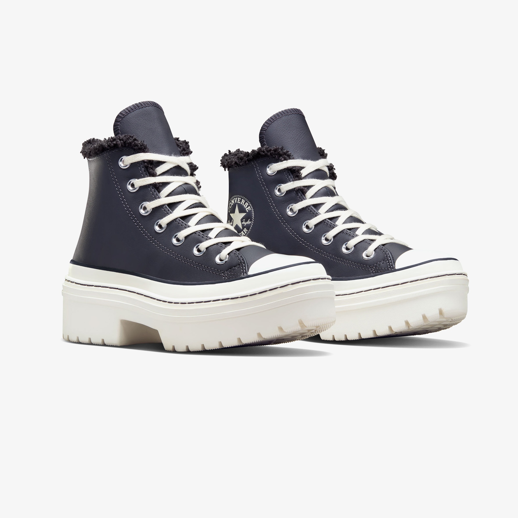 Converse Chuck Taylor All Star Lugged Lift Kadın Lacivert Deri Platform Bot