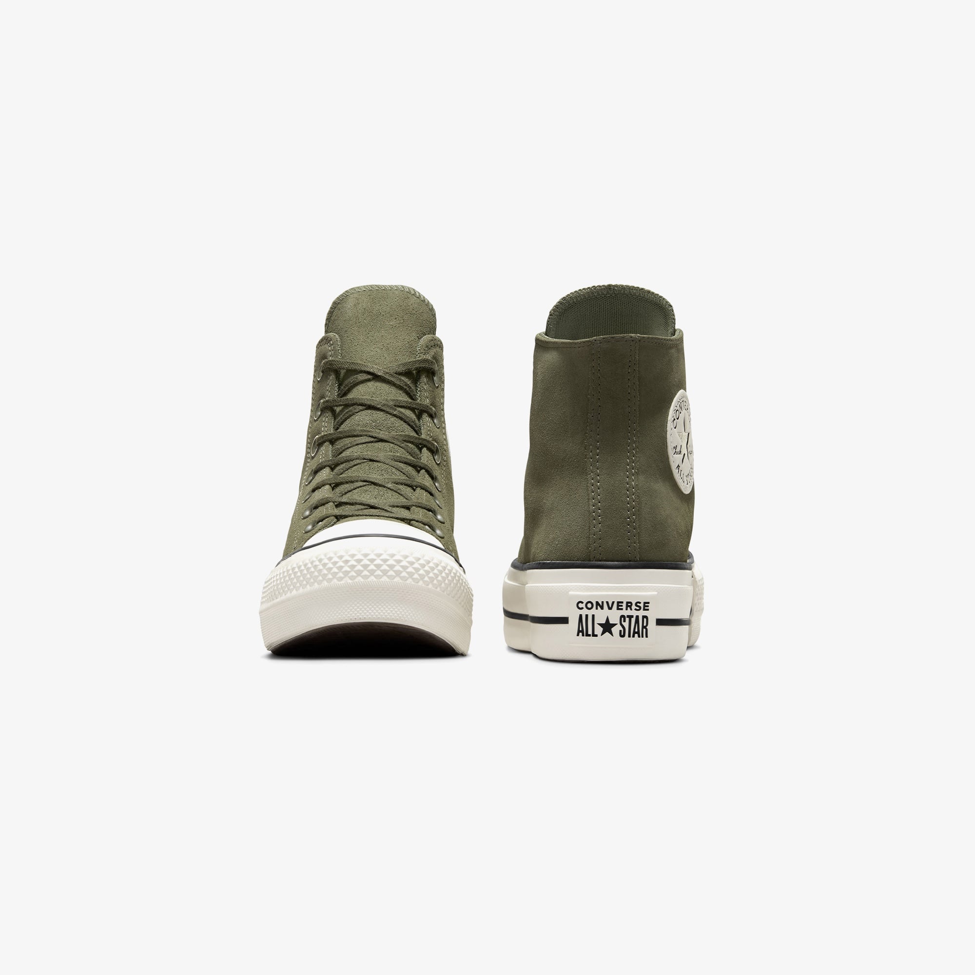 Converse Chuck Taylor All Star Lift Kadın Yeşil Süet Platform Sneaker