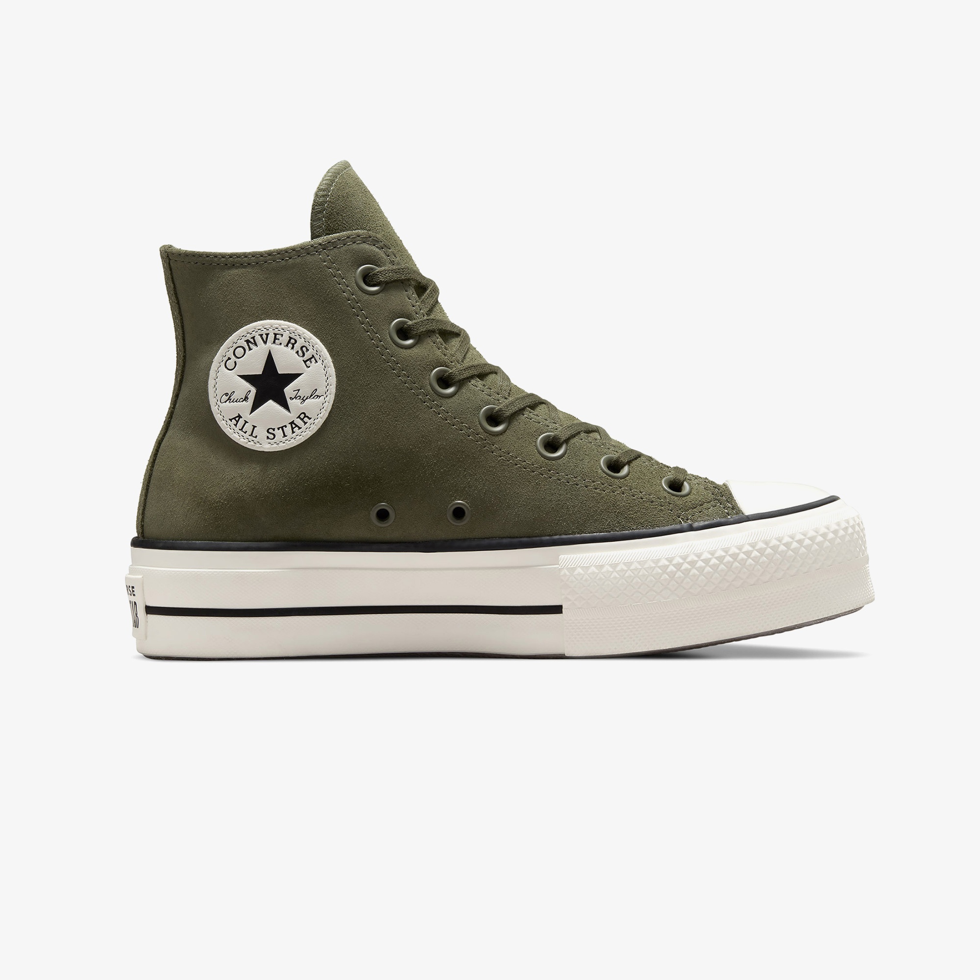 Converse Chuck Taylor All Star Lift Kadın Yeşil Süet Platform Sneaker