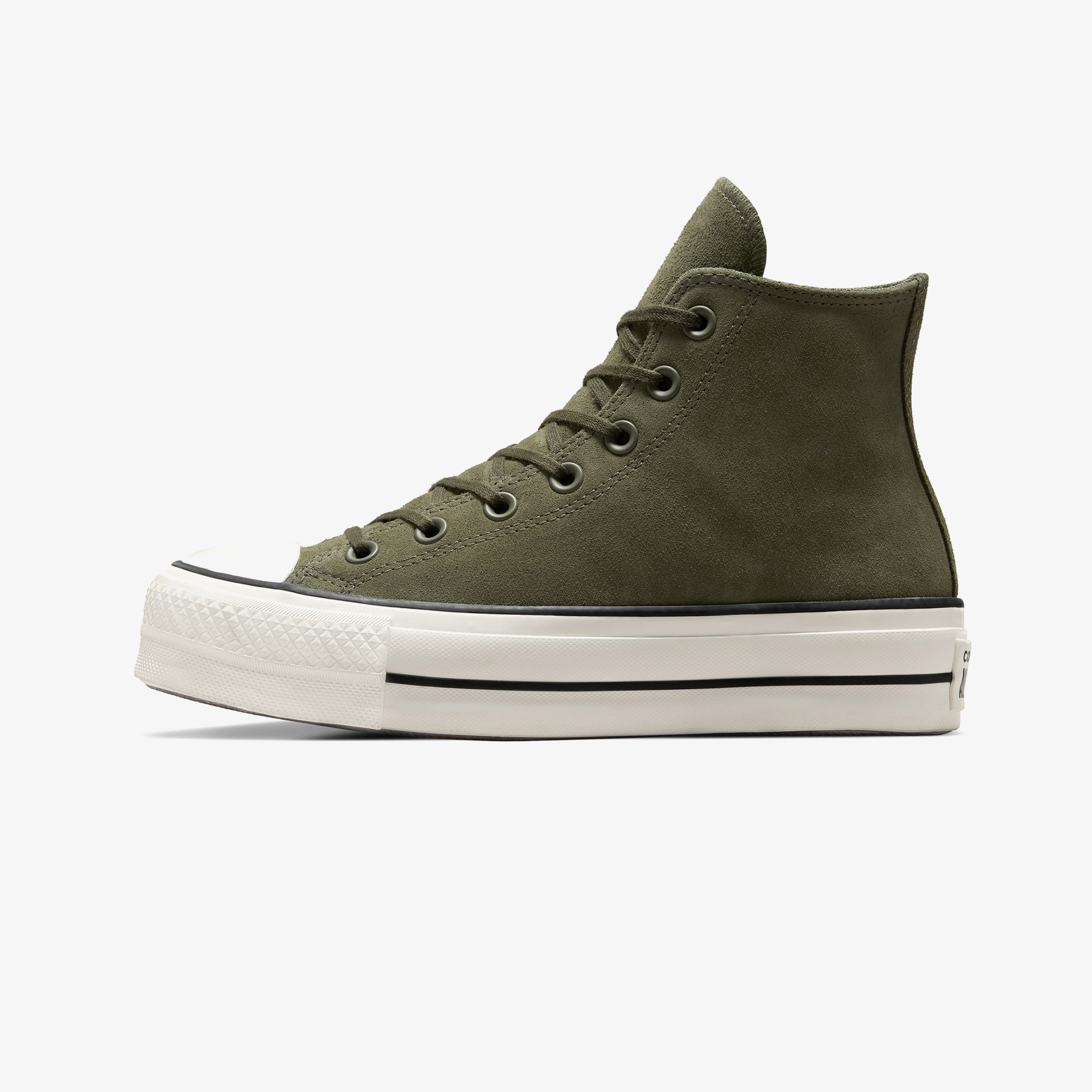 Converse Chuck Taylor All Star Lift Kadın Yeşil Süet Platform Sneaker