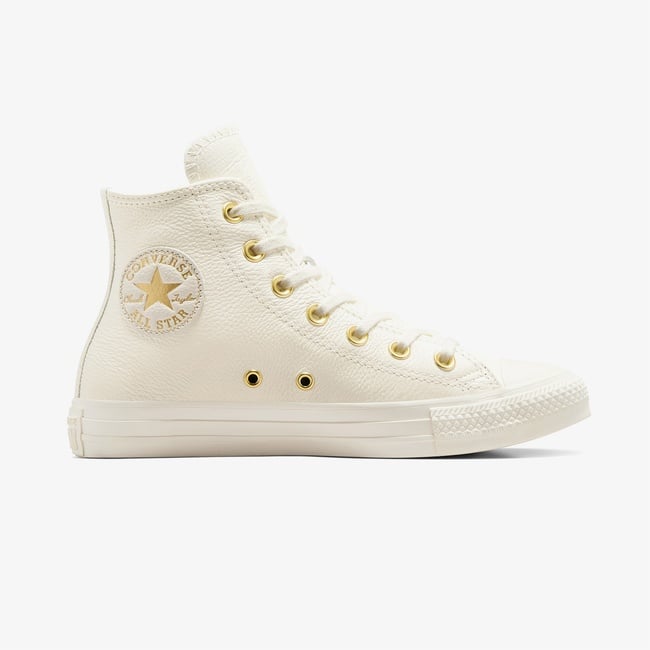  Converse Chuck Taylor All Star Kadın Krem Deri Sneaker