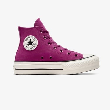  Converse Chuck Taylor All Star Lift Kadın Mor Süet Platform Sneaker