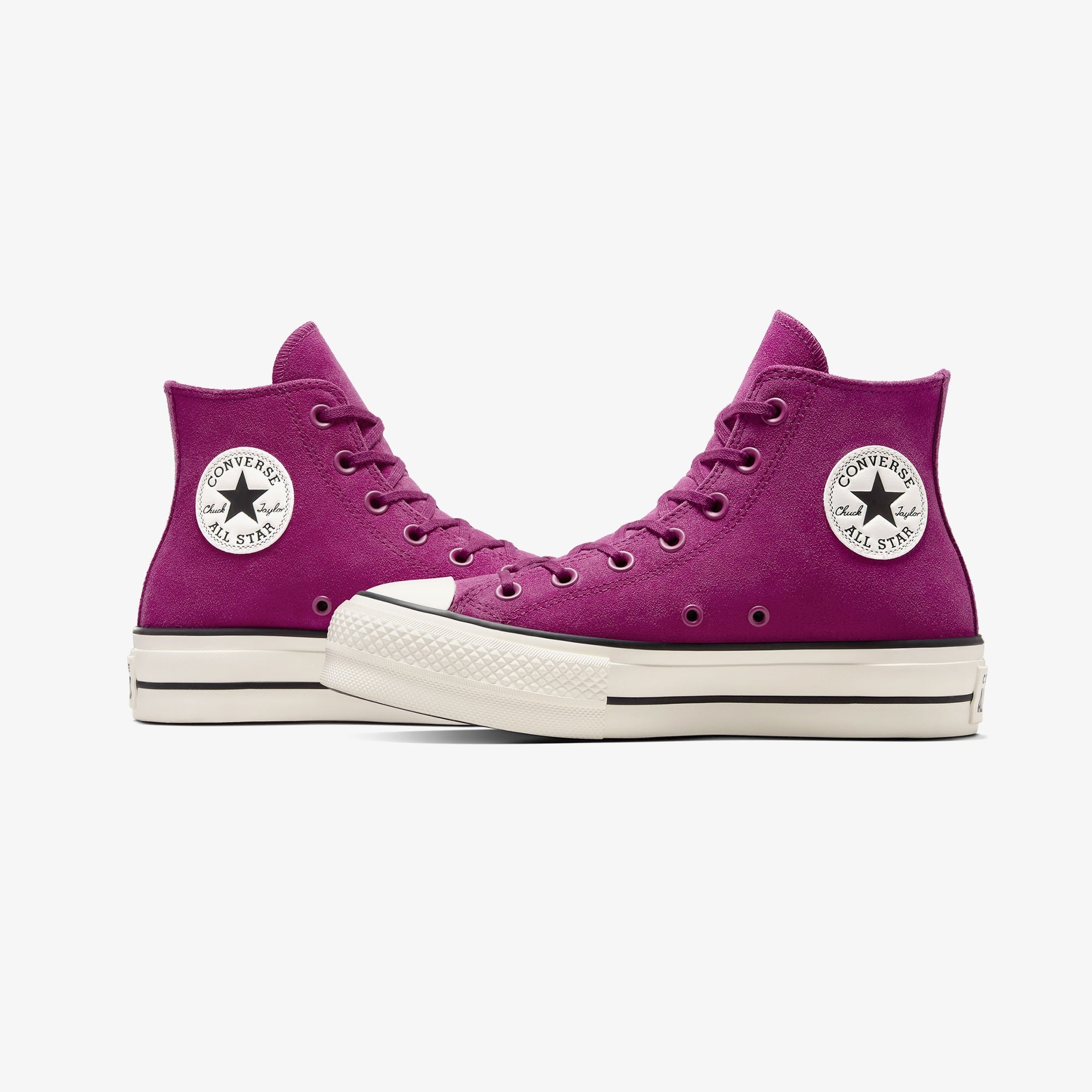 Converse Chuck Taylor All Star Lift Kadın Mor Süet Platform Sneaker