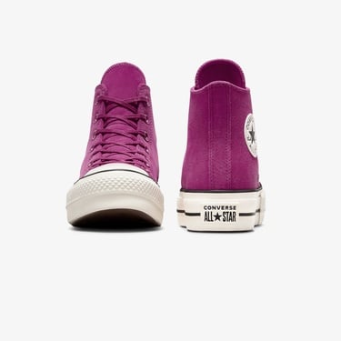  Converse Chuck Taylor All Star Lift Kadın Mor Süet Platform Sneaker