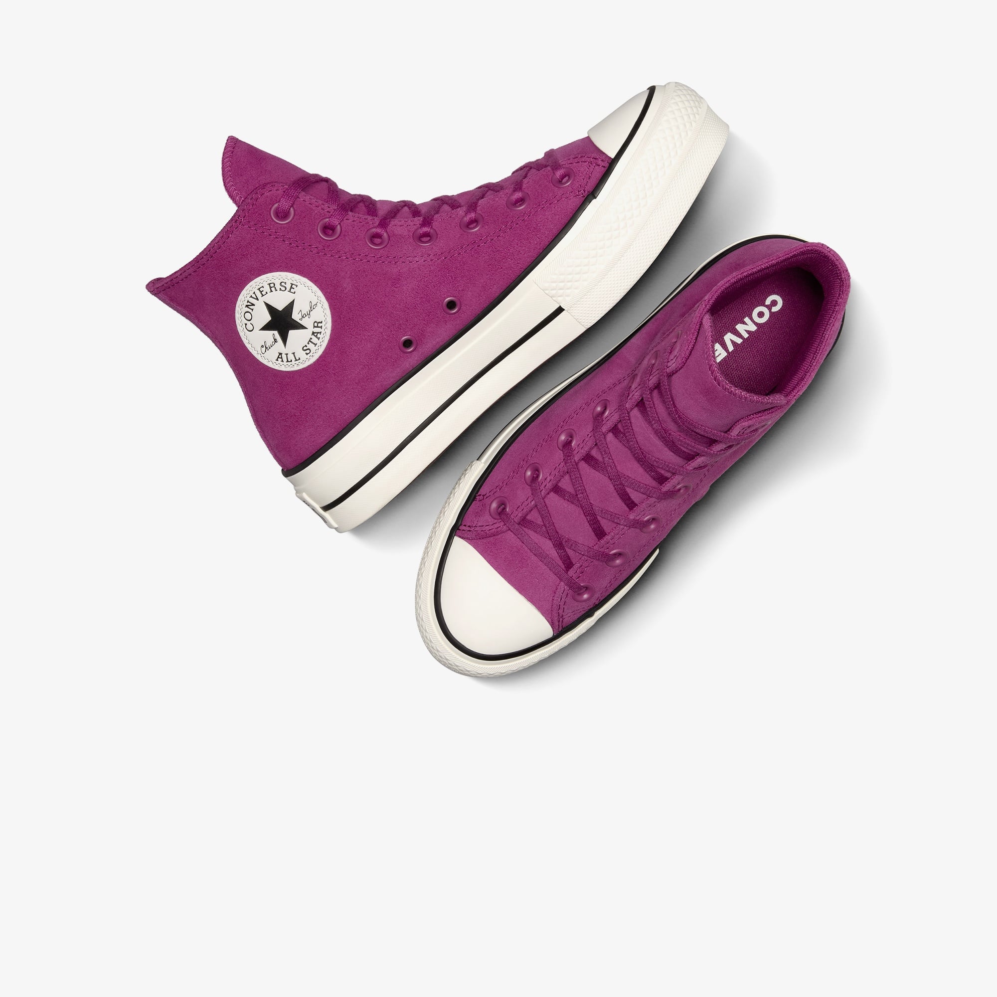 Converse Chuck Taylor All Star Lift Kadın Mor Süet Platform Sneaker
