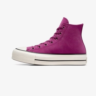  Converse Chuck Taylor All Star Lift Kadın Mor Süet Platform Sneaker