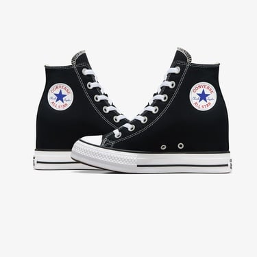  Converse Chuck Taylor All Star Wedge Kadın Siyah Platform Sneaker