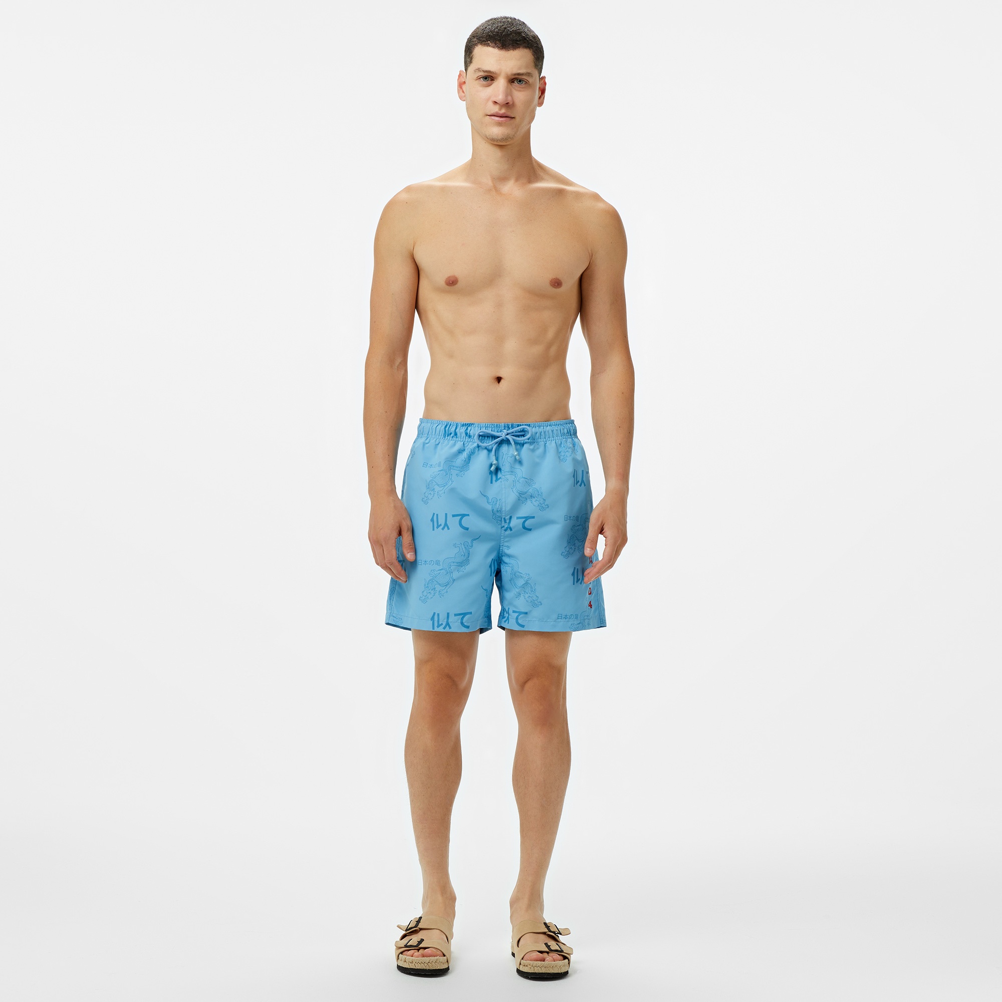 UNITED4 Erkek Mavi Deniz Şortu