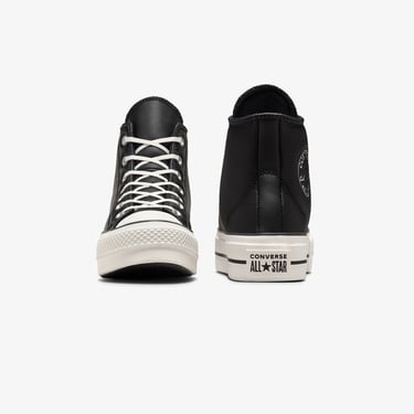  Converse Chuck Taylor All Star Lift Unisex Siyah Deri Platform Sneaker