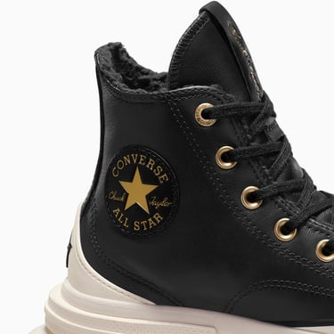  Converse Run Star Legacy CX Unisex Siyah Deri Platform Sneaker