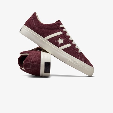  Converse One Star Academy Pro Unisex Bordo Süet Sneaker