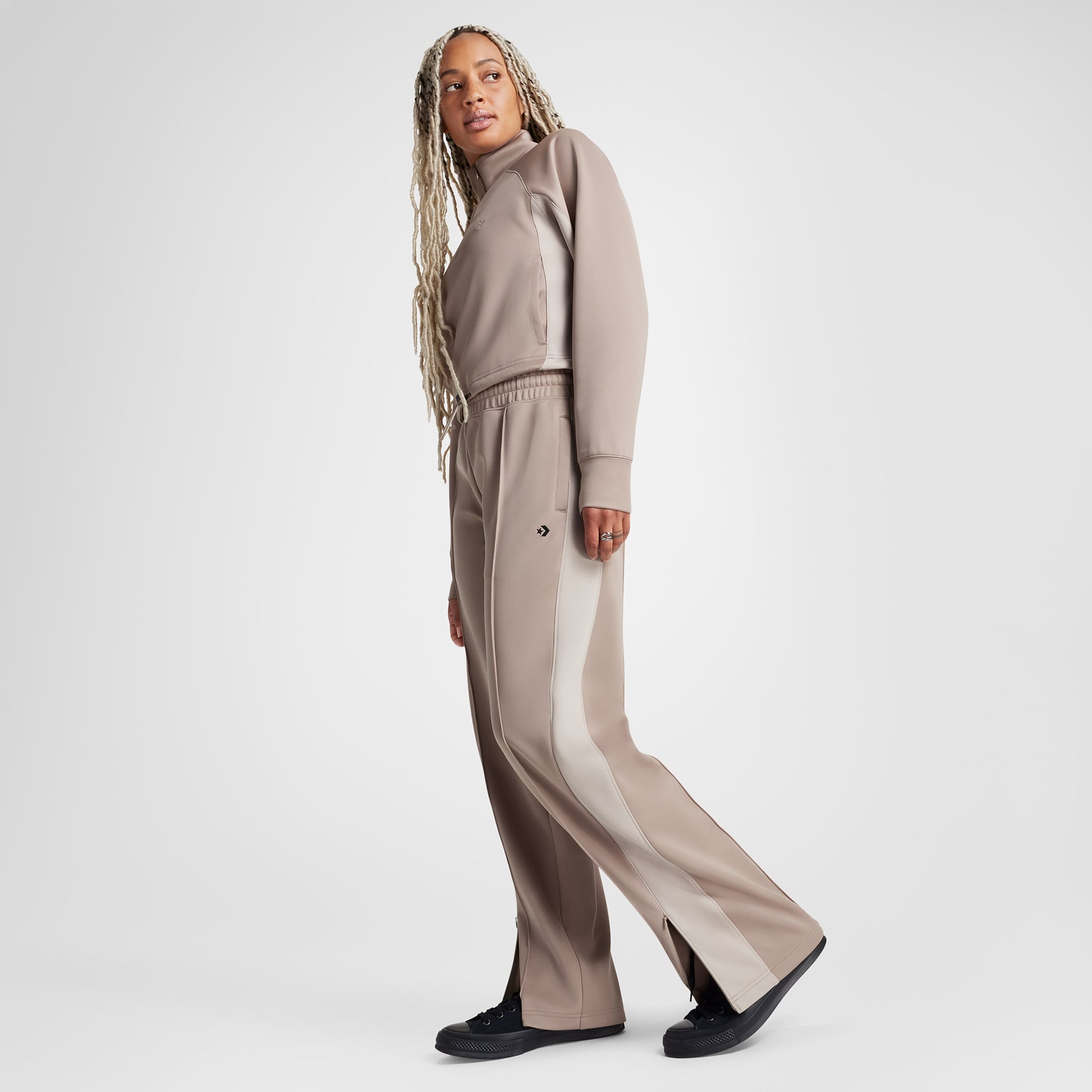 Converse Kadın Renk Bloklu Bej Eşofman Altı