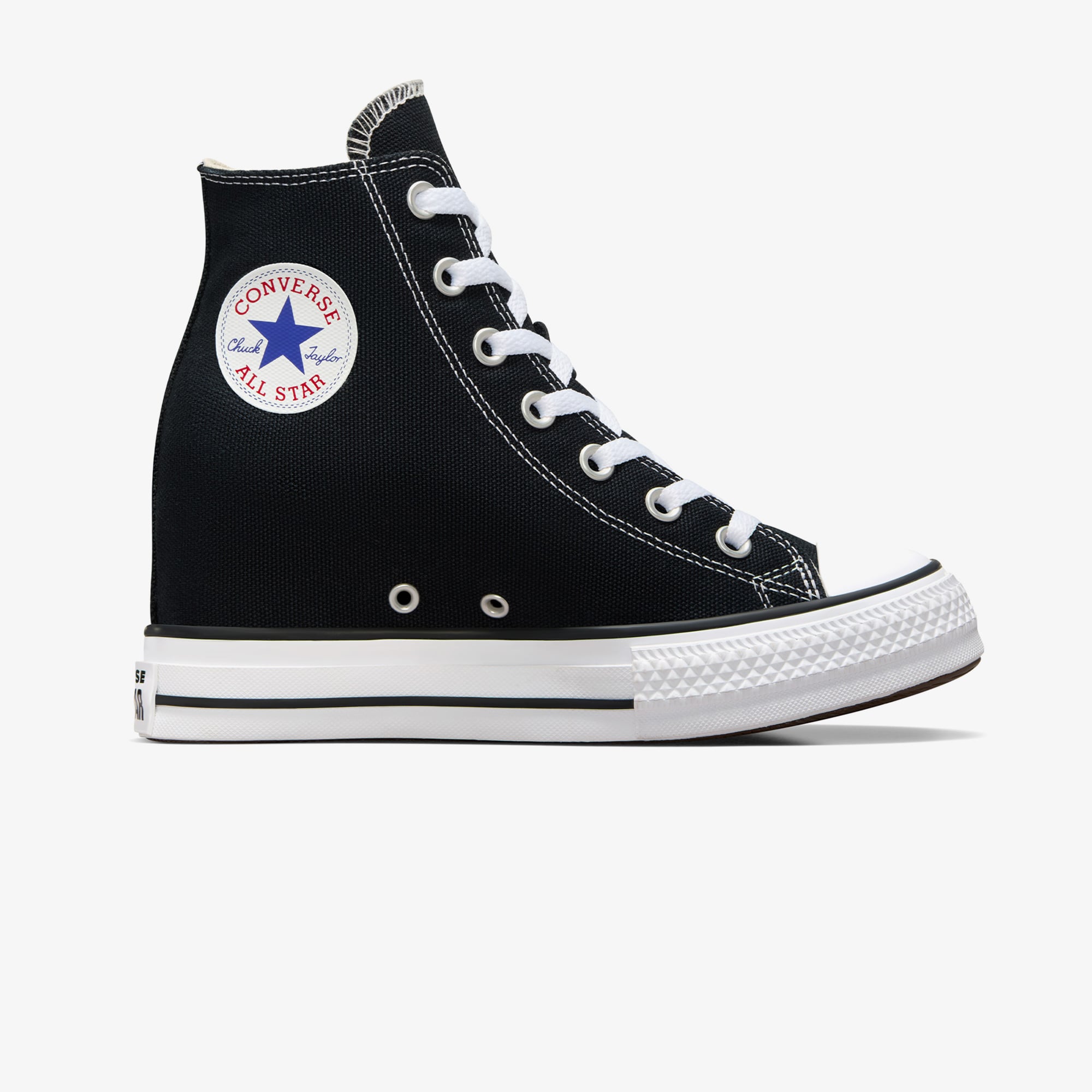  Converse Chuck Taylor All Star Wedge Kadın Siyah Platform Sneaker