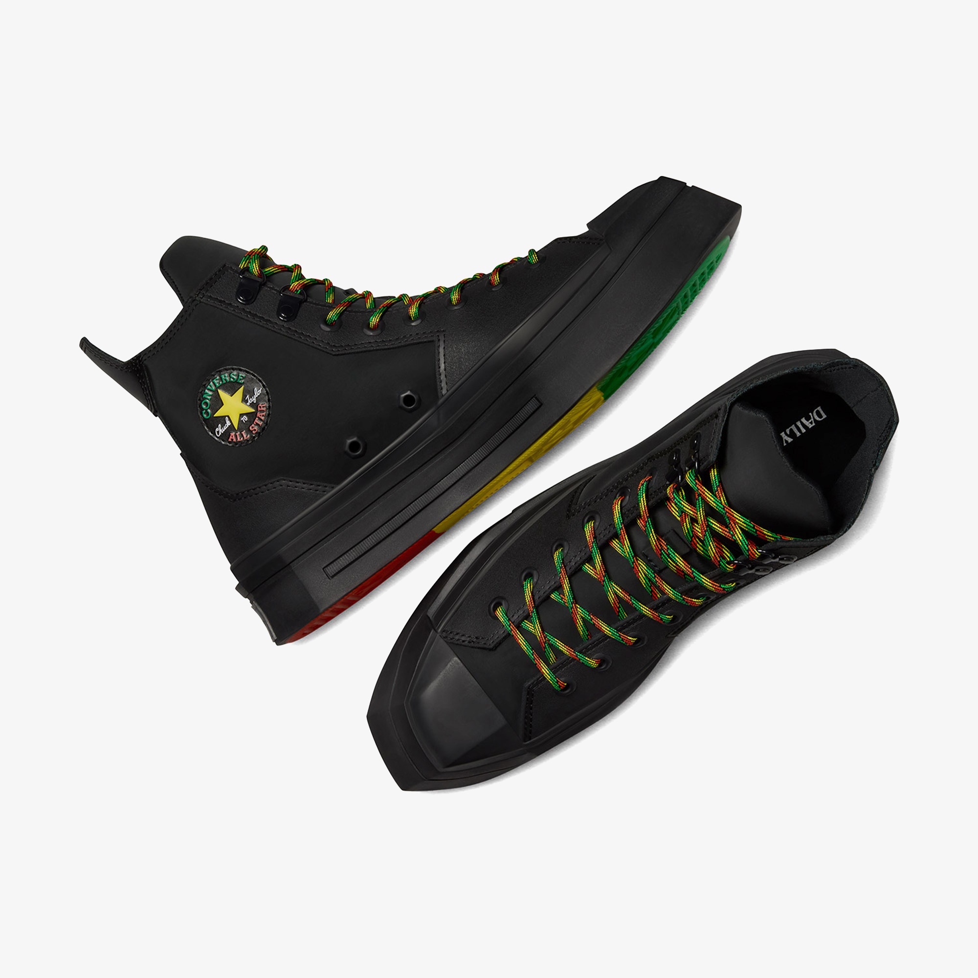 Converse x Daily Paper Chuck 70 De Luxe Squared Unisex Siyah Platform Sneaker