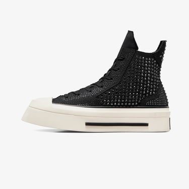  Converse Swarovski X Chuck 70 De Luxe Squared Unisex Siyah Platform Sneaker