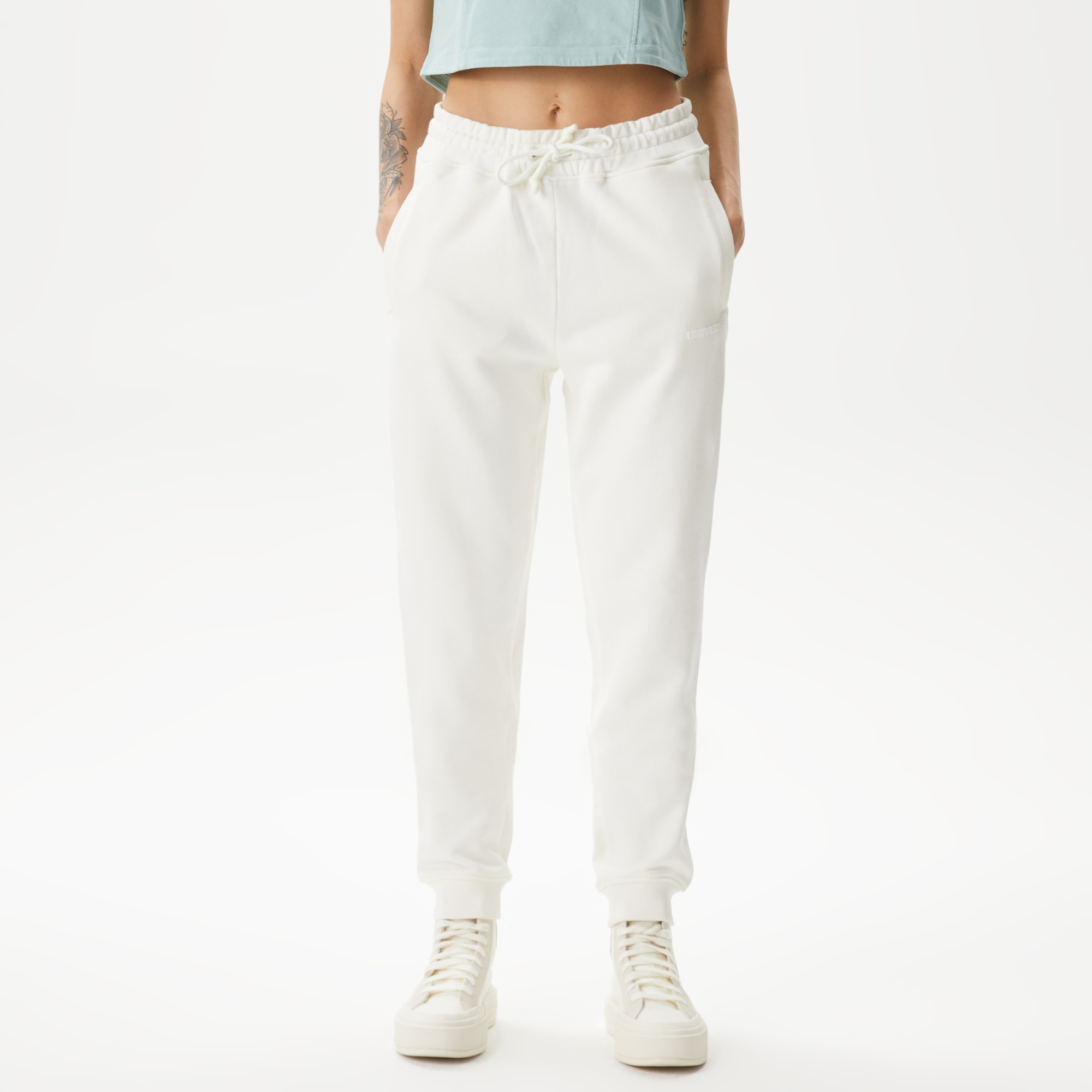 UNITED4 Kadın Beyaz Eşofman Altı