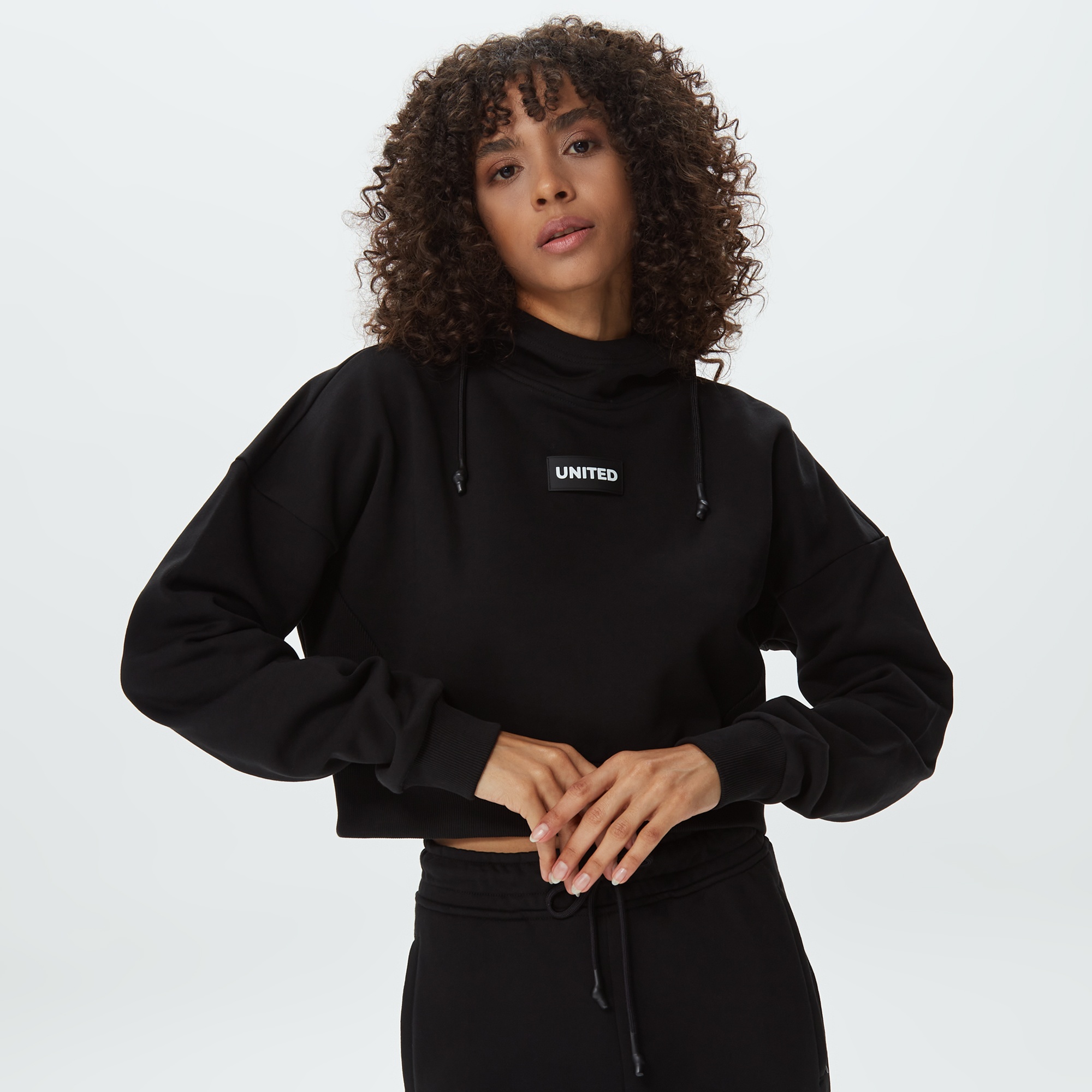 UNITED4 Kadın Siyah Sweatshirt