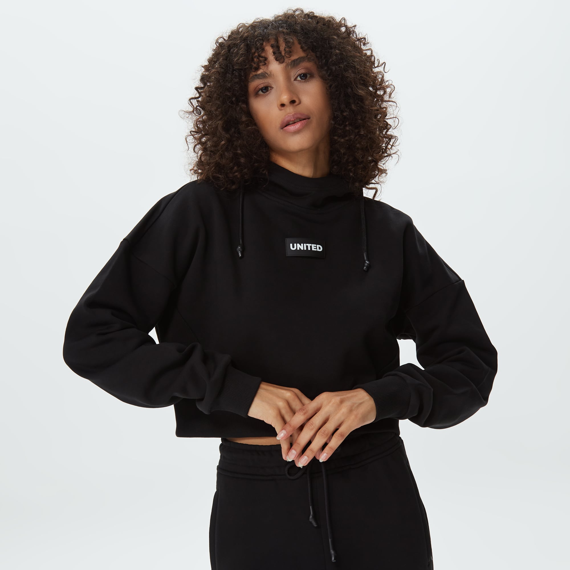  UNITED4 Kadın Siyah Sweatshirt