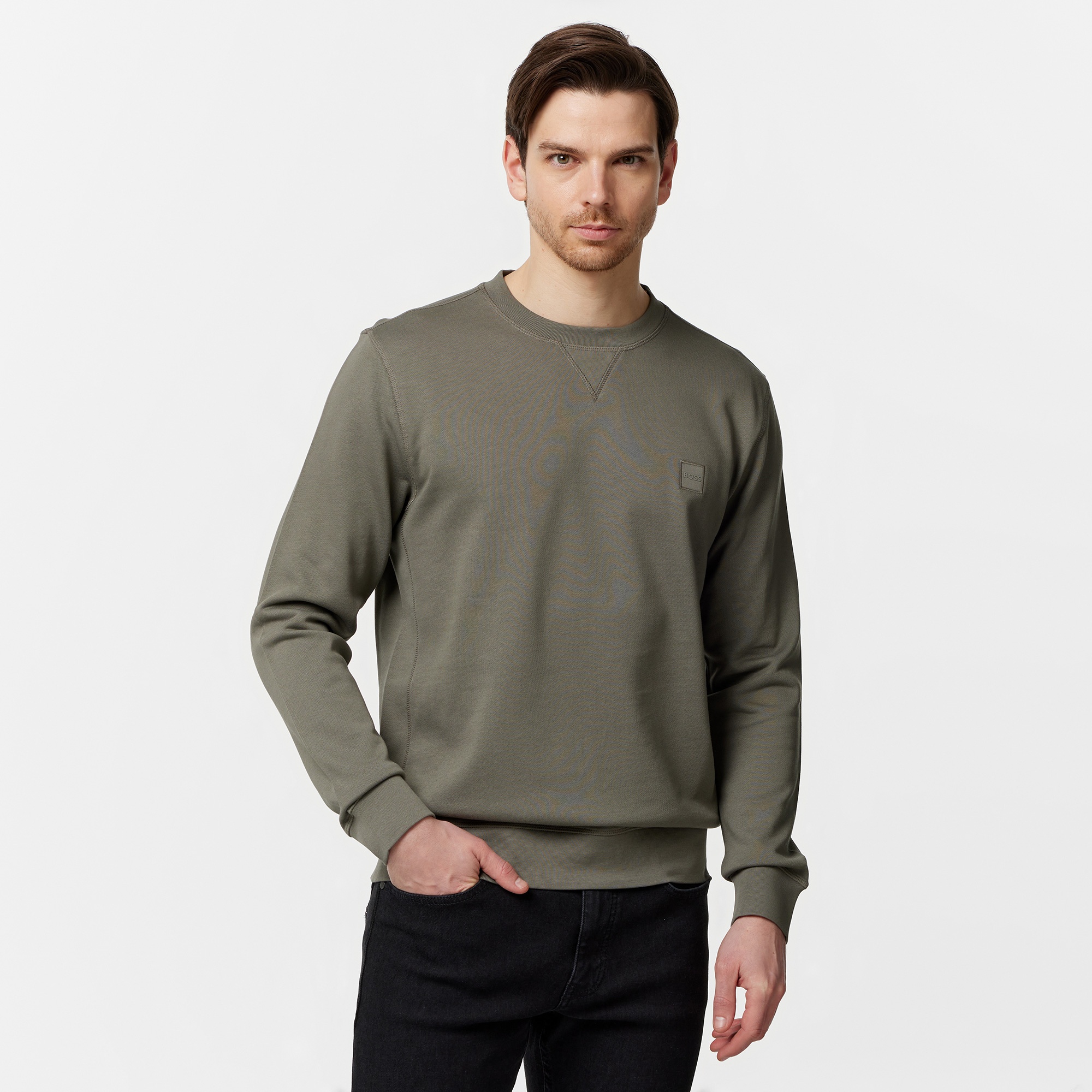 Boss Westart Erkek Gri Sweatshirt