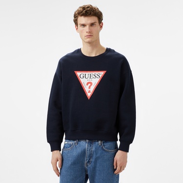  Guess Erkek Lacivert Sweatshirt