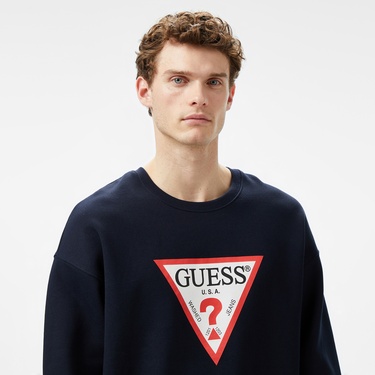  Guess Erkek Lacivert Sweatshirt