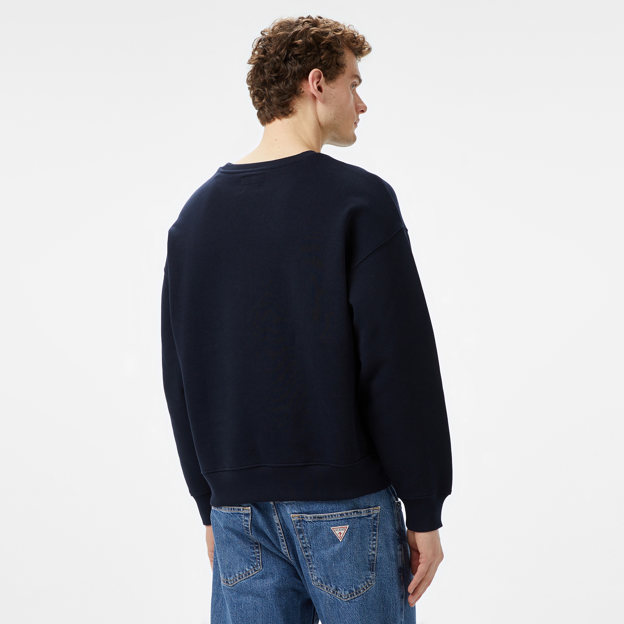 Guess Erkek Lacivert Sweatshirt