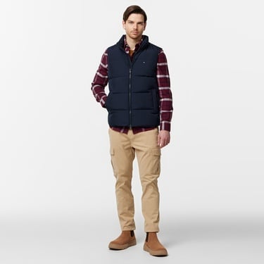  Tommy Hilfiger Erkek Lacivert Puffer Yelek