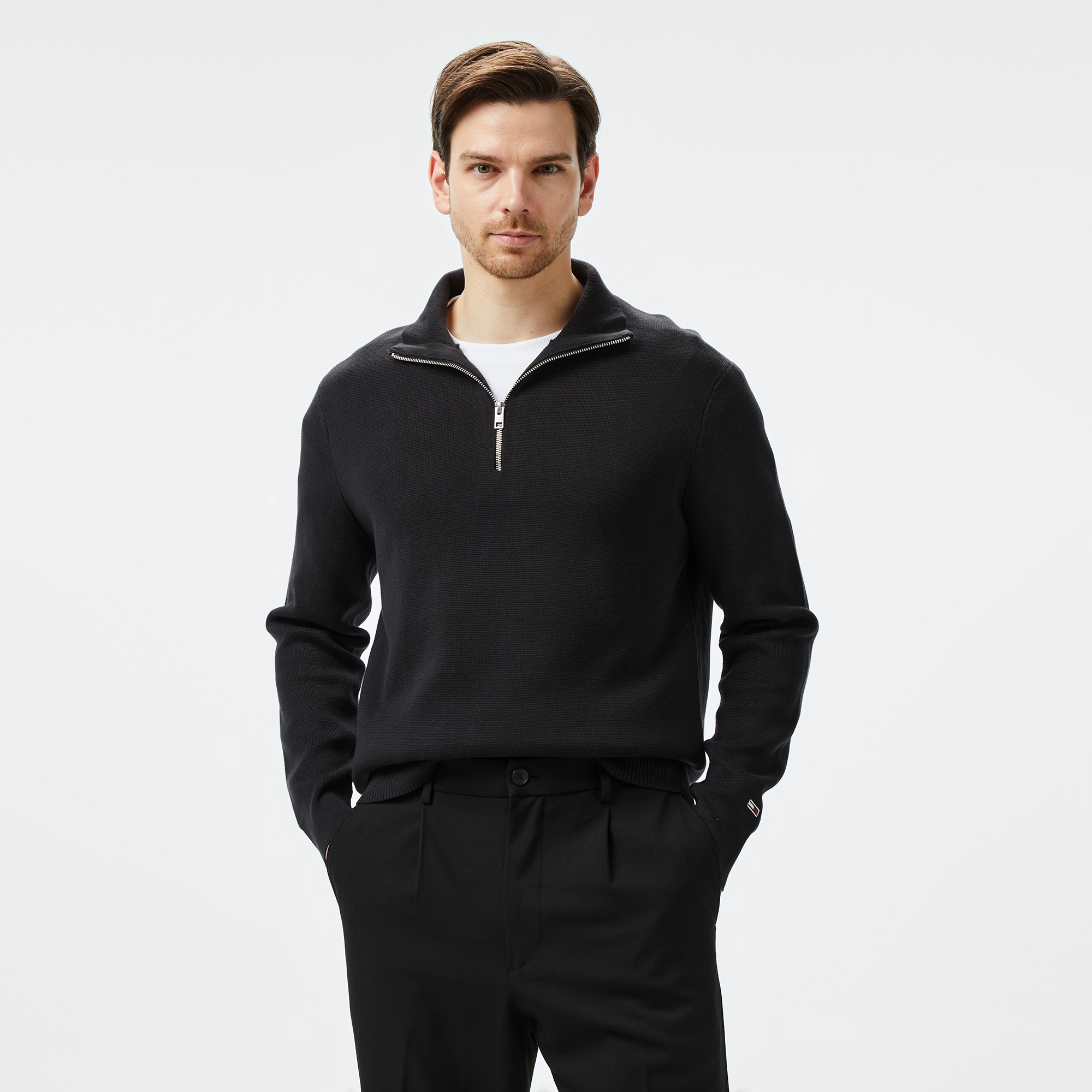 Tommy Jeans Erkek Siyah Triko