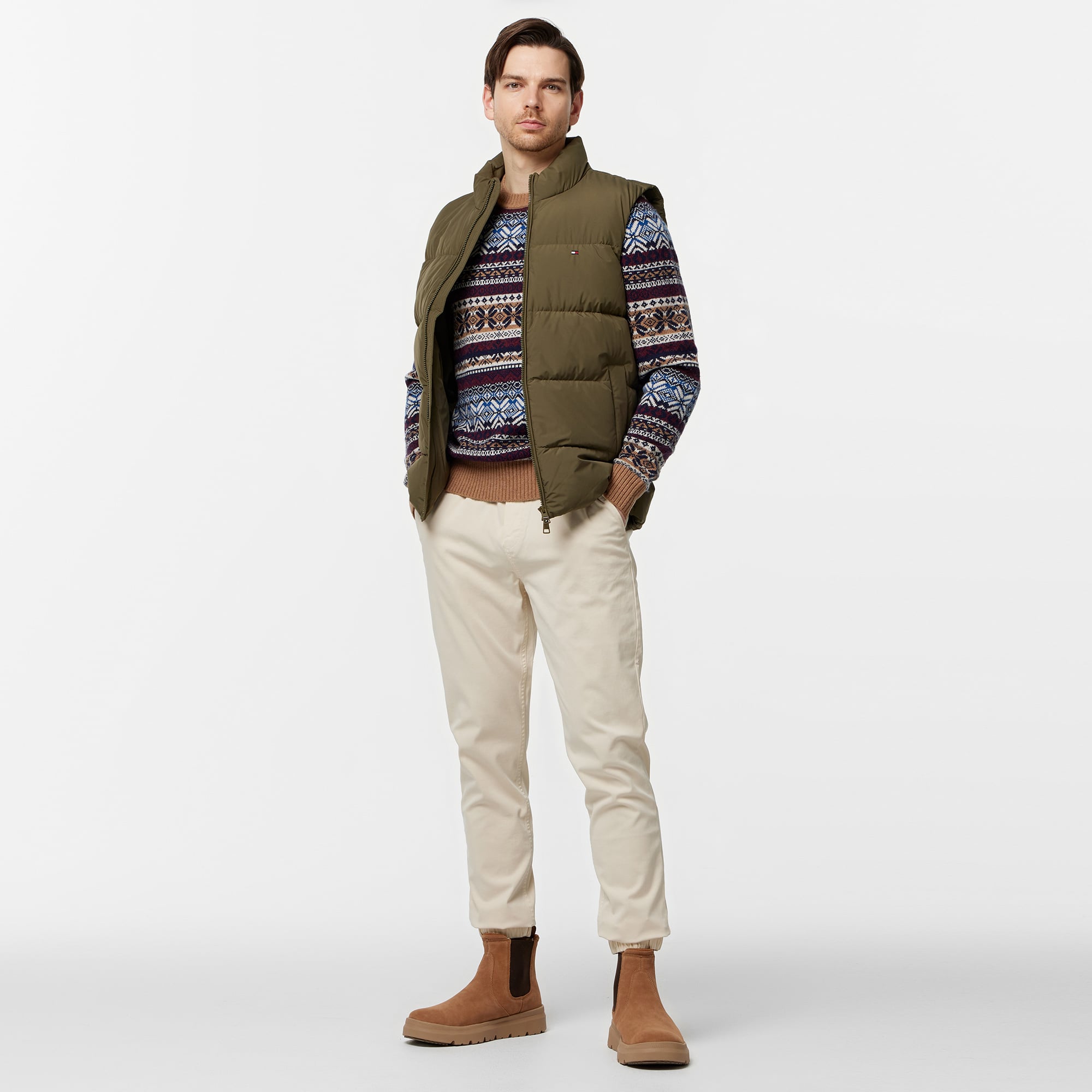  Tommy Jeans Erkek Bej Pantolon