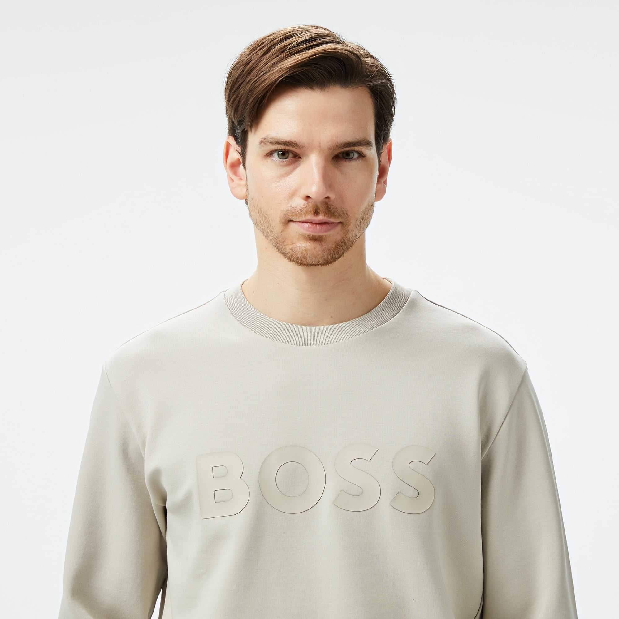 Boss Erkek Bej Sweatshirt