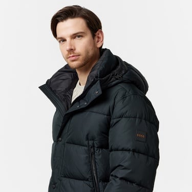  Boss Erkek Siyah Şişme Mont