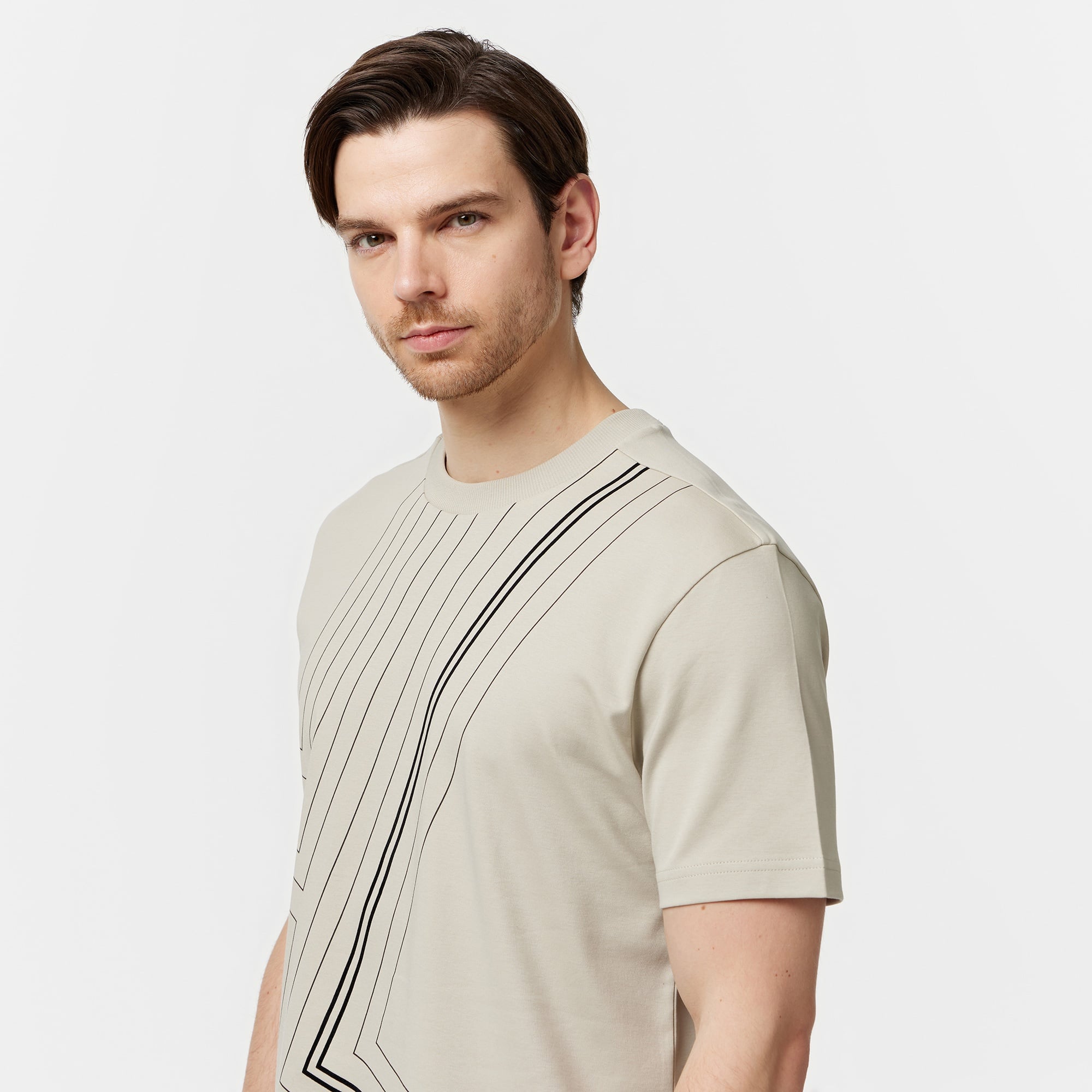 Boss Erkek Bej T-Shirt