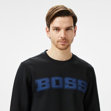  Boss Erkek Siyah Sweatshirt