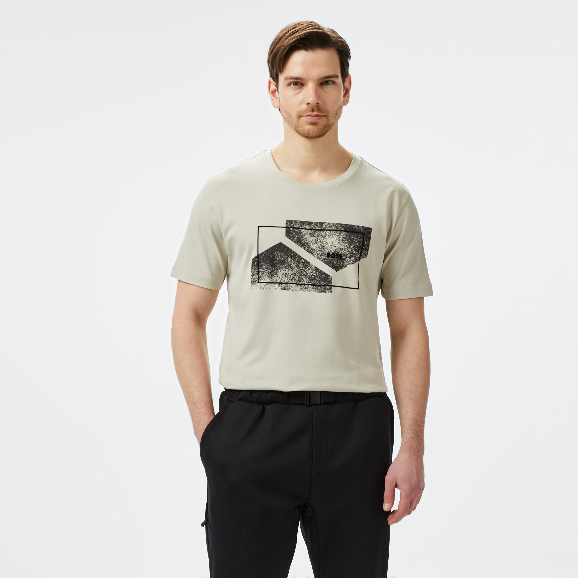 Boss Erkek Bej T-Shirt