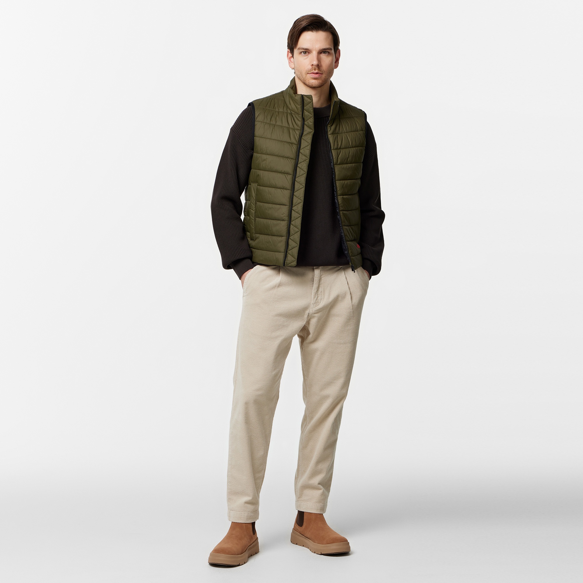 Hugo Brentino Erkek Haki Yelek