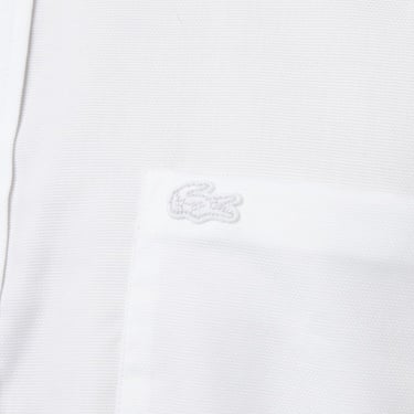 Lacoste Erkek Regular Fit Düğmeli Yaka Beyaz Gömlek