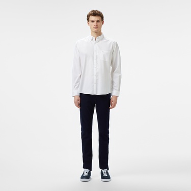  Lacoste Erkek Regular Fit Düğmeli Yaka Beyaz Gömlek