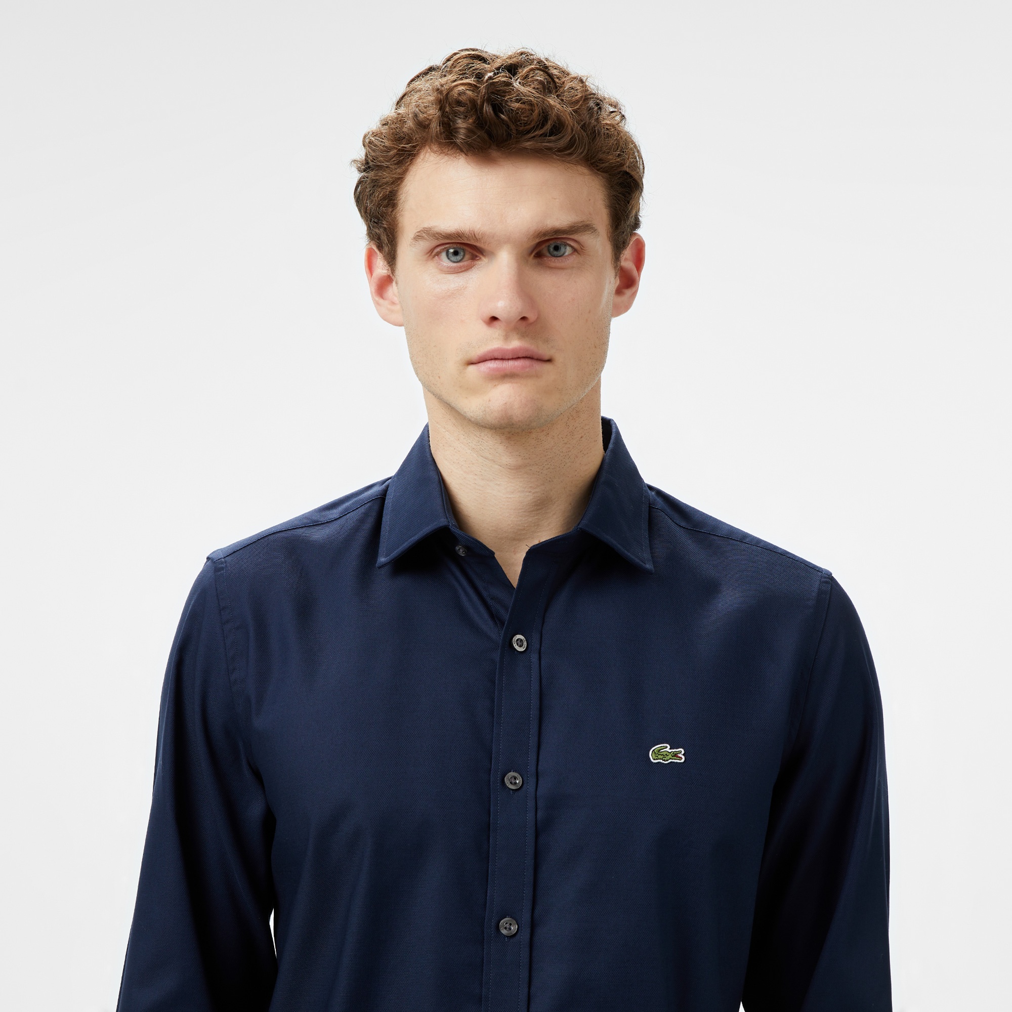 Lacoste Erkek Slim Fit Lacivert Gömlek