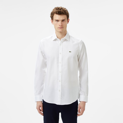  Lacoste Erkek Slim Fit Beyaz Gömlek