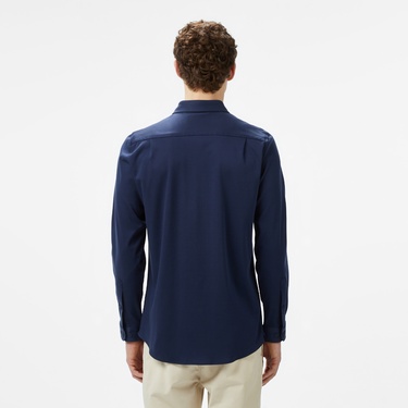  Erkek Slim Fit Lacivert Gömlek