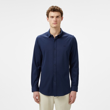  Erkek Slim Fit Lacivert Gömlek