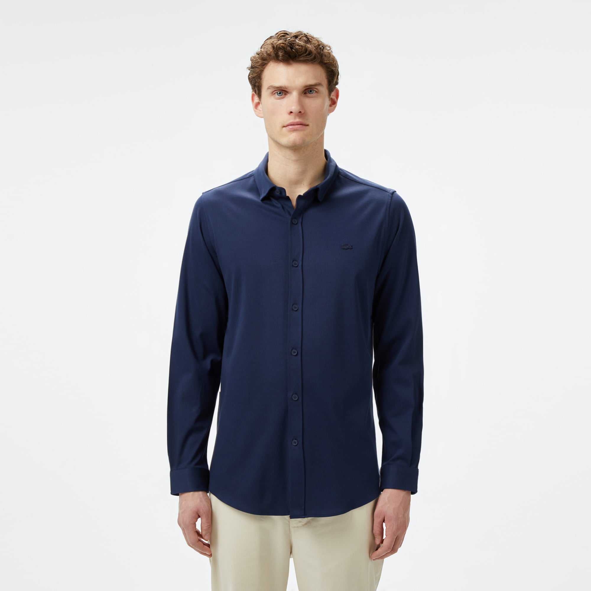  Erkek Slim Fit Lacivert Gömlek