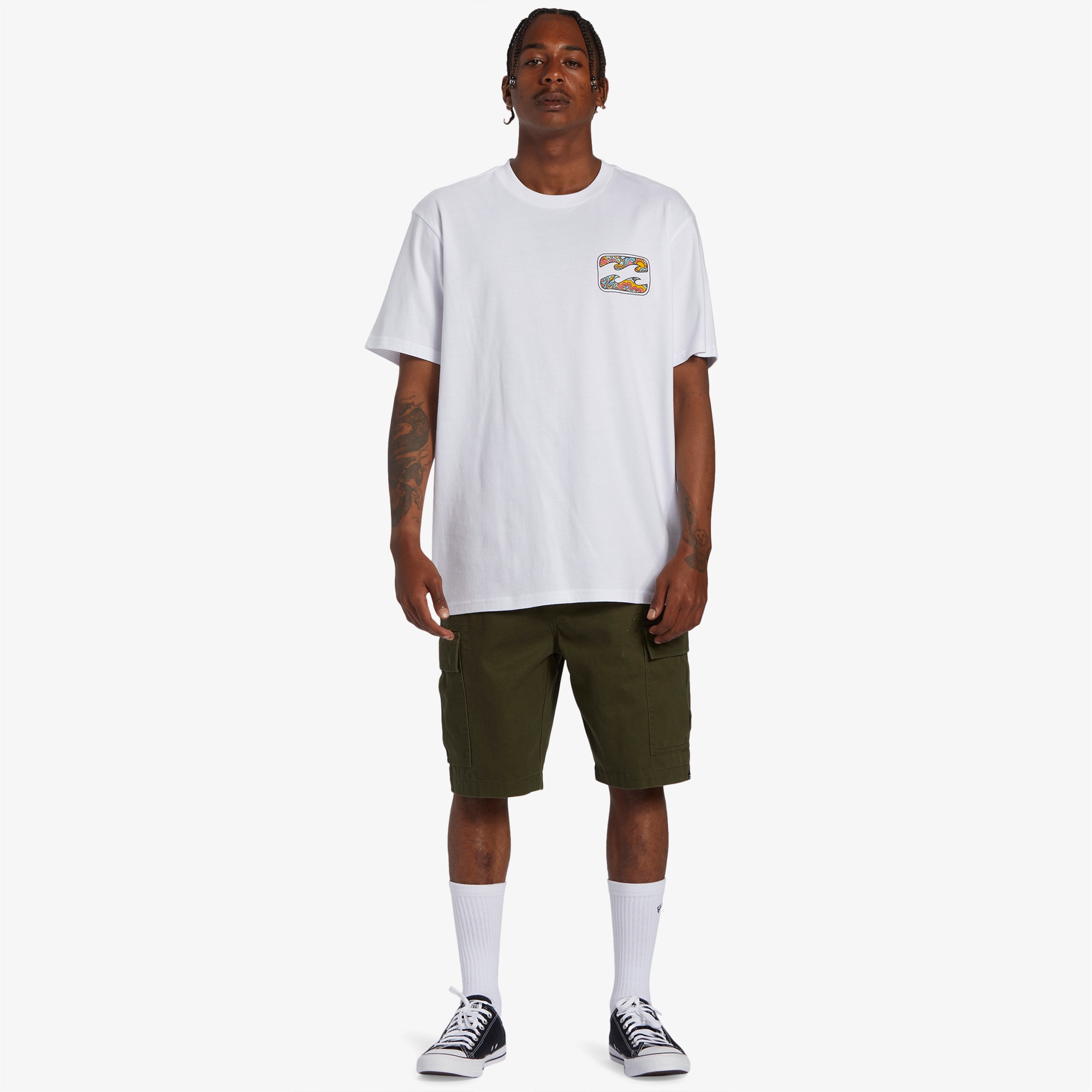 Billabong Crayon Wave Erkek Beyaz Günlük T-Shirt