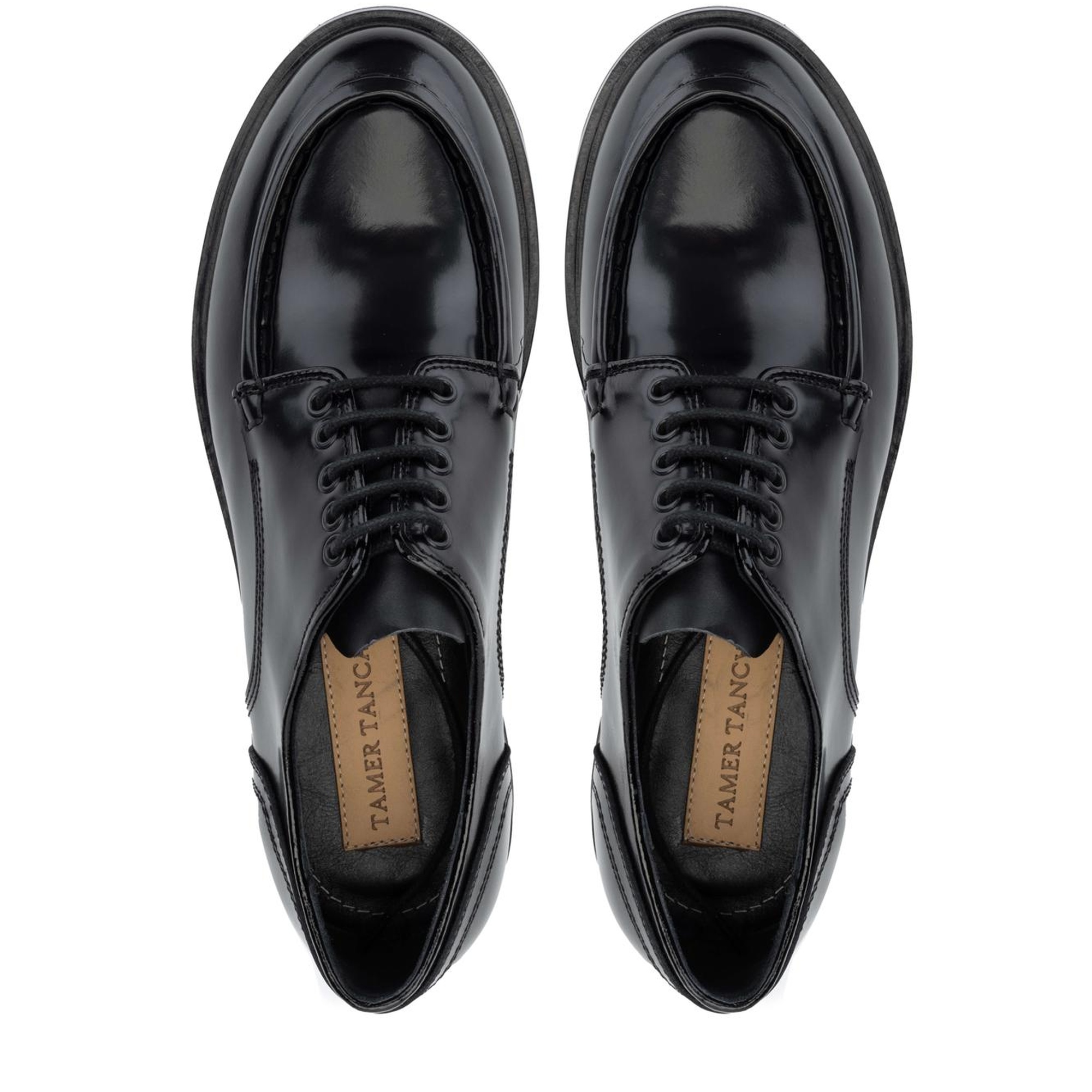 Tamer Tanca Erkek Hakiki Deri Siyah Açma Casual Ayakkabı