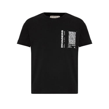  Routefield Tac Kids Unisex Çocuk Siyah Tişört