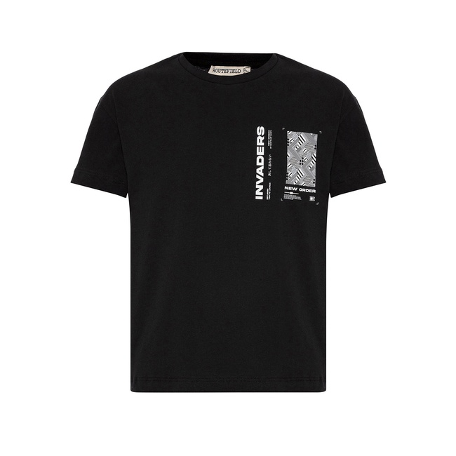  Routefield Tac Kids Unisex Çocuk Siyah Tişört