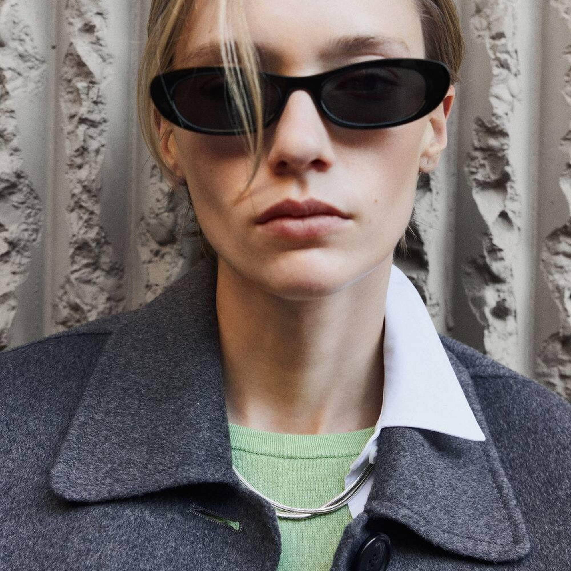 Mango Kadın Çift Dokulu Kolye Gümüş Rengi