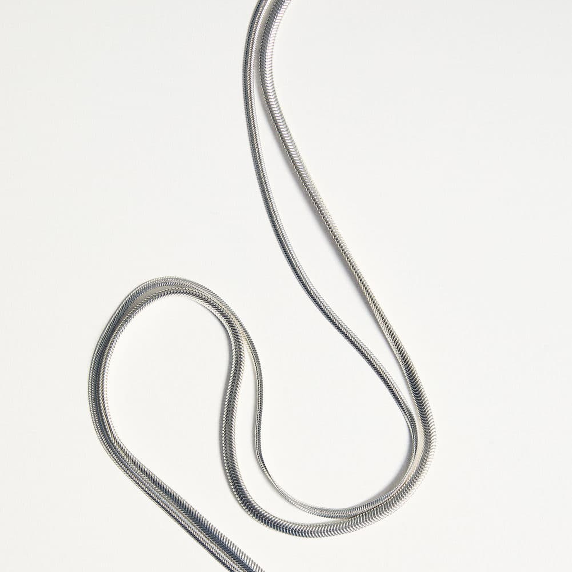 Mango Kadın Çift Dokulu Kolye Gümüş Rengi