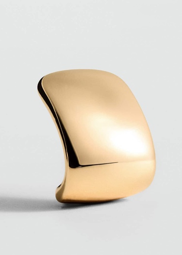  Mango Kadın Hacimli Halka Küpe Altın Sarısı