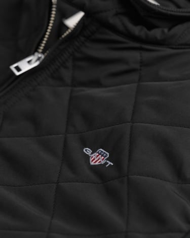  GANT Erkek Siyah Dik Yaka Kapitone Rüzgarlık